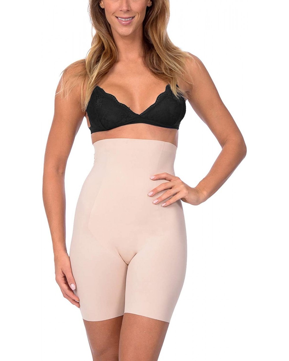 Extra High Waist Boy Short with Targeted Front Panel - Nude - CD18KIXEHW6 $35.43 Shapewear