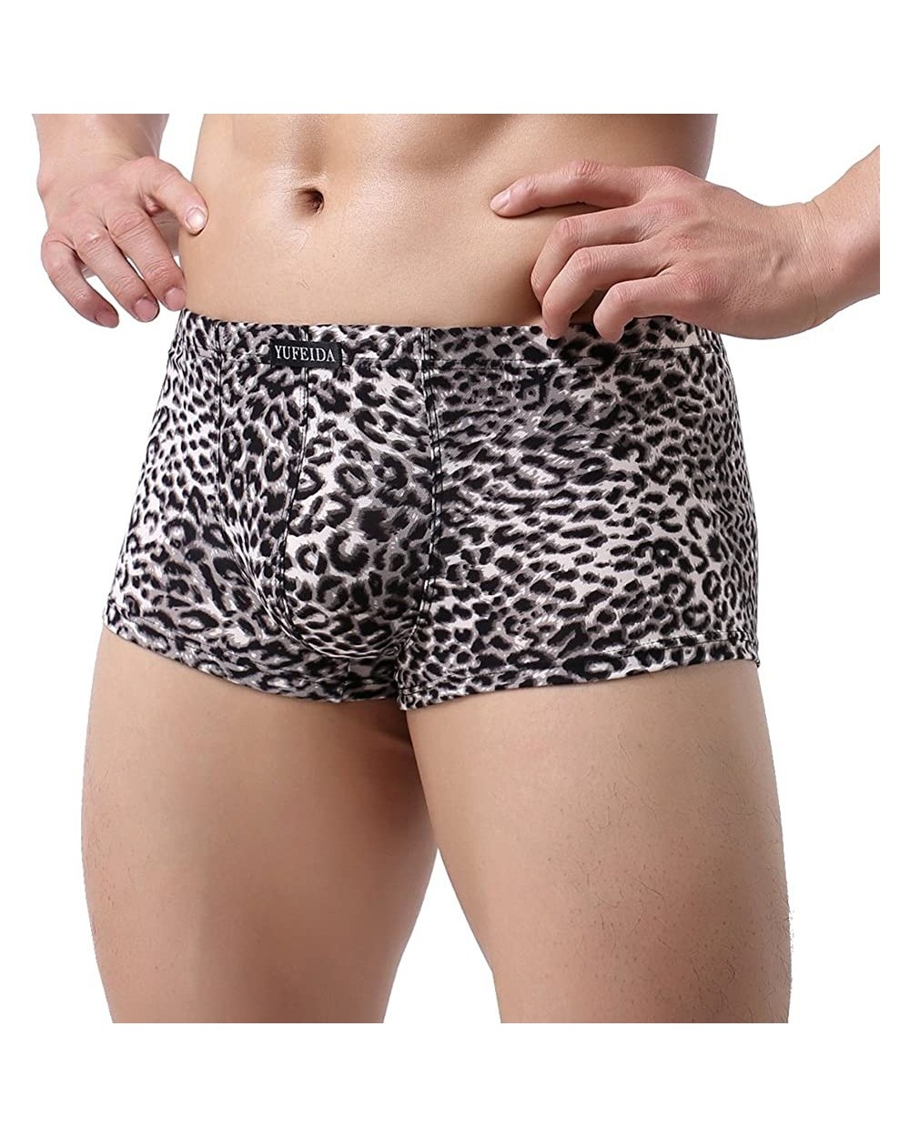 Men's Boxer Briefs Low Rise Sexy Leopard Print Underwear Man Shorts Underpants - Boxer 2 (Black) - CO120SLMKCN $13.83 Boxer B...