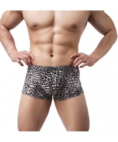 Men's Boxer Briefs Low Rise Sexy Leopard Print Underwear Man Shorts Underpants - Boxer 2 (Black) - CO120SLMKCN $13.83 Boxer B...
