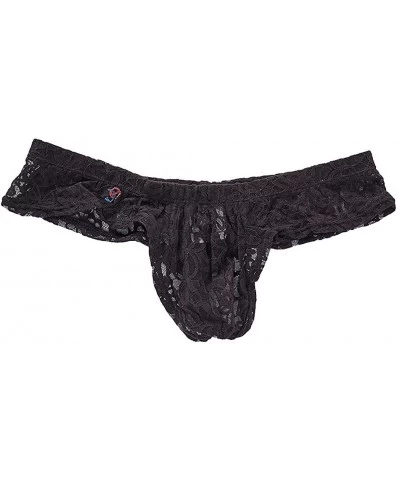 Mini Cheek Sheer Black - Black Lace - CM11HTRCIJP $37.51 G-Strings & Thongs