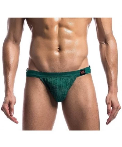 Mens Sexy G String Thongs Jockstrap Briefs Athletic Supporter - Green - C412O54C5EW $15.13 G-Strings & Thongs