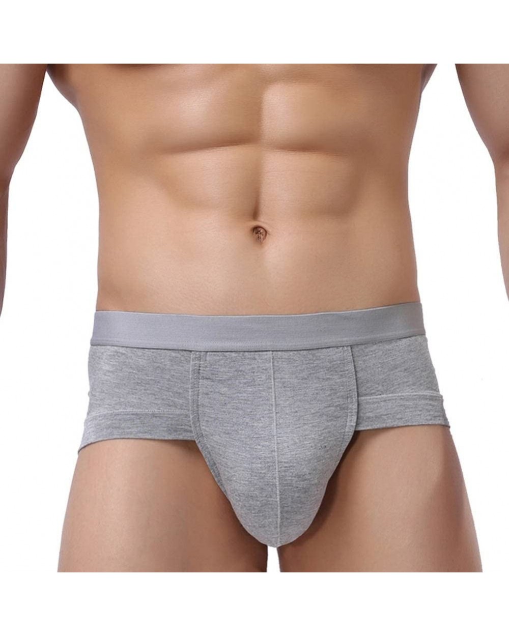 Pack of 4 Men's Bamboo Fiber Briefs Underwear - 2 Grey 2 Black - CL1222N7PNT $27.94 Briefs