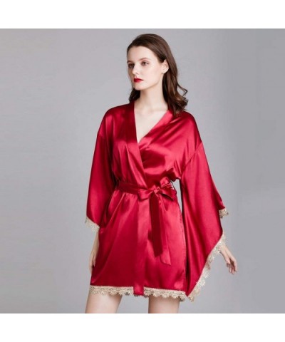 Short Sleeve Pajamas Bamboo Viscose Sleepwear Capri Pants Pj Set for Women - Ww-wine - C7199X6HYMZ $42.43 Sets