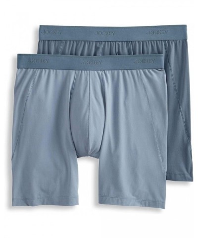 Men's Underwear Ultrasmooth Nylon Midway Brief - 2 Pack - Iron Grey - CT18SEQ47G6 $19.21 Briefs