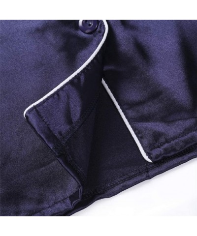 Women Pajamas Set Long Sleeve Soft Sleepwear Pjs Women Button Down Nightwear with Long Pants - Blue - C01903KMRI7 $31.77 Sets