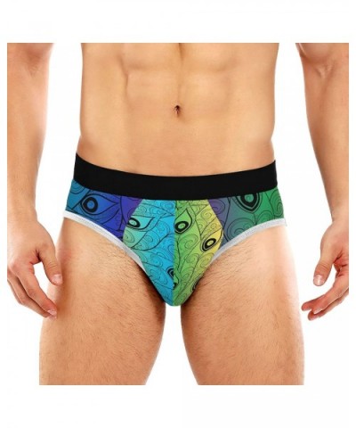 Men's Briefs Feather Pattern Men's Underwear Triangle Print Breathable Briefs - CK19CSIZ9X0 $23.69 Briefs