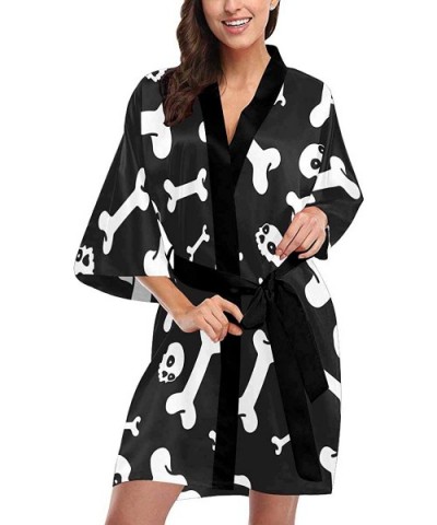 Custom Snowflake Santa Claus Women Kimono Robes Beach Cover Up for Parties Wedding (XS-2XL) - Multi 4 - C9194UQT67Y $78.66 Robes