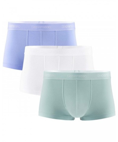 Men's Underwear Comfort Soft Micro Modal Trunks with Dual Pouch 3 Pack - Pale Green/Light Blue/White - CL1974IC6CL $54.15 Trunks