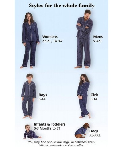 Family Pajamas Super Soft - Family Matching Pajamas- Navy - Men (Stripe) - CW17AZ3S7ZU $77.37 Sets