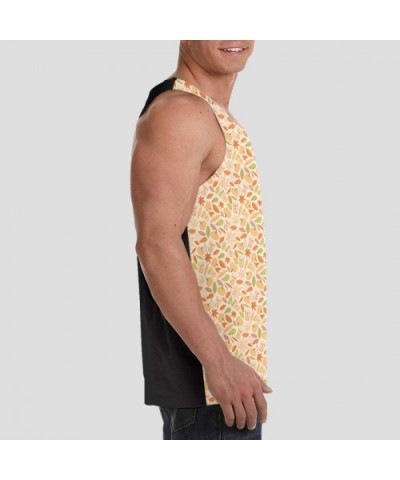 Men's Sleeveless Undershirt Summer Sweat Shirt Beachwear - Autumn - Black - CA19CIXU62U $28.92 Undershirts