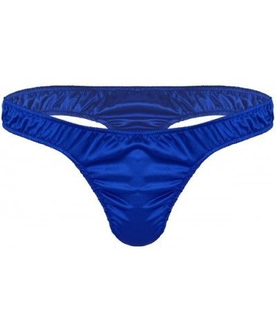 Men's Frilly Satin Sissy Pouch Panties Low Rise Bikini Briefs Jockstrap G-String Thongs Underwear - Blue - C619CAGCMIM $22.17...