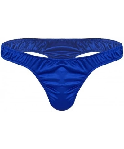 Men's Frilly Satin Sissy Pouch Panties Low Rise Bikini Briefs Jockstrap G-String Thongs Underwear - Blue - C619CAGCMIM $22.17...