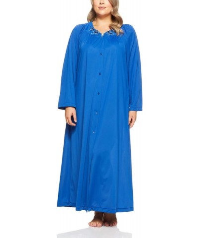 Women's Plus-Size Petals 54 Inch Sleeve Long Coat - Navy - CD12MXJE68N $67.79 Nightgowns & Sleepshirts