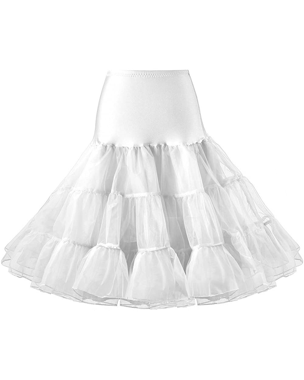 Ridory Womens Petticoat 1950s Vintage Skirts Crinoline Underskirt Slip Tutu - White - CG184UDSO60 $24.39 Slips