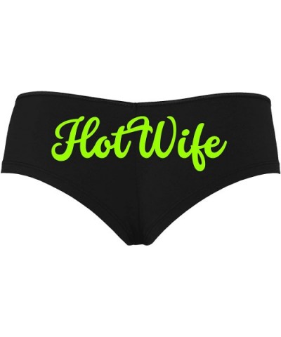 HotWife Life Shared Lifestyle Hot Wife Black Boyshort Panties - Lime - CR195DTYTGC $21.54 Panties