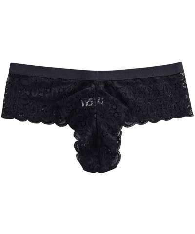 Womens Sexy Lace Underwear Bikini Low Waist Panties Lingerie Multicolor - Black - CJ196RIRA3G $12.45 Garters & Garter Belts