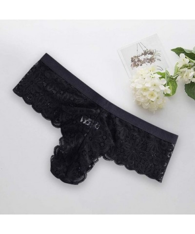 Womens Sexy Lace Underwear Bikini Low Waist Panties Lingerie Multicolor - Black - CJ196RIRA3G $12.45 Garters & Garter Belts