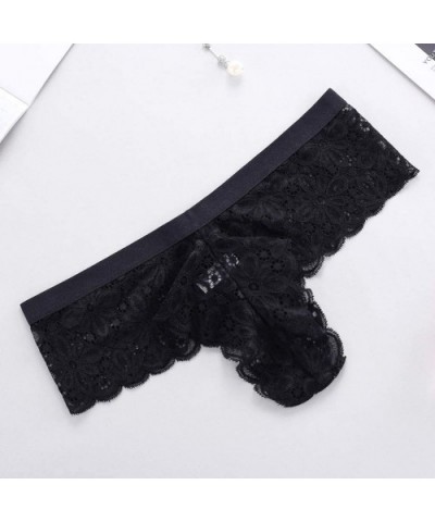 Womens Sexy Lace Underwear Bikini Low Waist Panties Lingerie Multicolor - Black - CJ196RIRA3G $12.45 Garters & Garter Belts