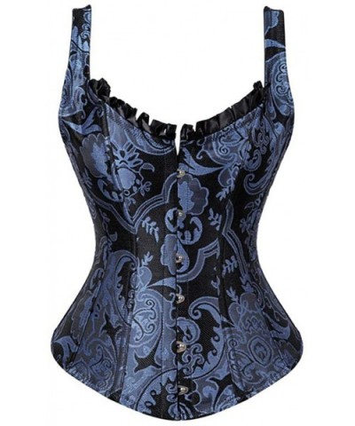 Women's Steampunk Corset Top Waist Training Bustier Body Shaper - E-blue - CS18KKQ9LDS $48.93 Bustiers & Corsets