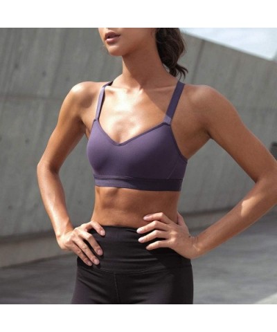 Yoga Gym Sports Bras for Women - Mini Camisole- Breathable- Soft Top Corp for Workout Fitness with Removable Padded - B0094 P...