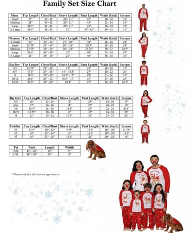 Rudolph Matching Family Costume Pajama - Reindeer Christmas PJs Red Nose Included - Red - CQ192TLRR4L $41.84 Sets