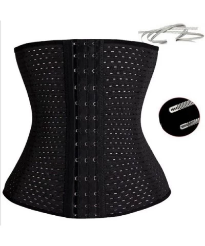 Bust Corset for Women Slim Bodysuit Waist Trainer Body Shaper Plus Black - C018NDKHYO5 $13.96 Shapewear