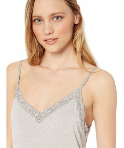 Women's Feathers Knit Chemise - Light Heather Gray - C318TA0W2GX $60.52 Baby Dolls & Chemises