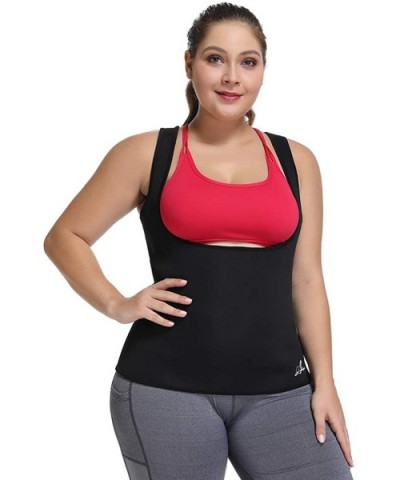 Waist Trainer Corset for Weight Loss Plus Size Workout Sweat Vest for Women Slimming Body Shaper - Black - C21998A9GU7 $45.80...