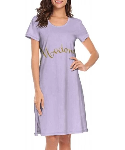 Madonna-Confessions-On-Dance-Floor-Drawing- Soft Nightgowns Long Nightdress Sleepshirts Sleepwear for Women Men - White-283 -...