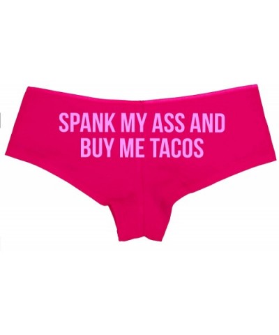 Spank My Ass and Buy Me Tacos Fuck Me Feed Me DDLG Boyshort - Bubblegum - CO18LTLZZIC $26.10 Panties