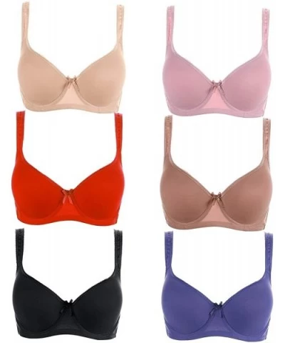 Women's Push-up Bras Pack T-Shirt Bras for Women Brassieres Underwire Bra - 98010 - CP193X2GMH6 $52.25 Bras