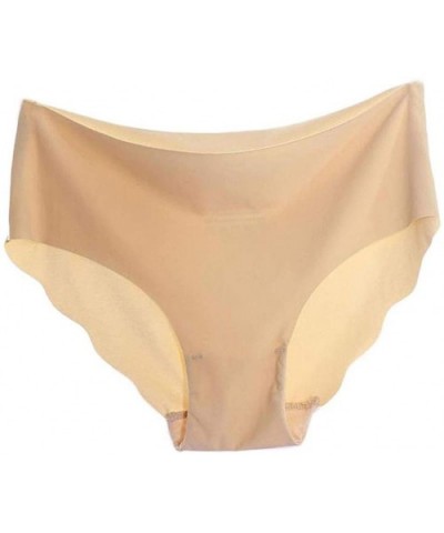 Womens Seamless Panties Underwear 4-Pack Invisible Soft Breathable Full Coverage Women Panties Briefs - 1 Pcs-khaki - CN1958G...