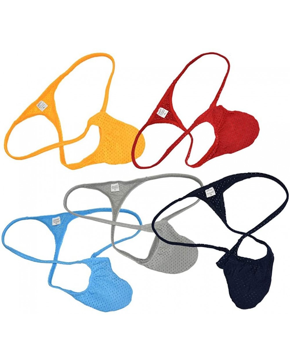 Men's Breath Holes Micro Thong Sexy Mini Bikini Underwear Elastic String T-Back Tanga - 5pcs - CN17X6YZIU6 $39.78 G-Strings &...