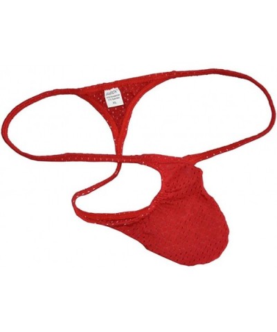 Men's Breath Holes Micro Thong Sexy Mini Bikini Underwear Elastic String T-Back Tanga - 5pcs - CN17X6YZIU6 $39.78 G-Strings &...