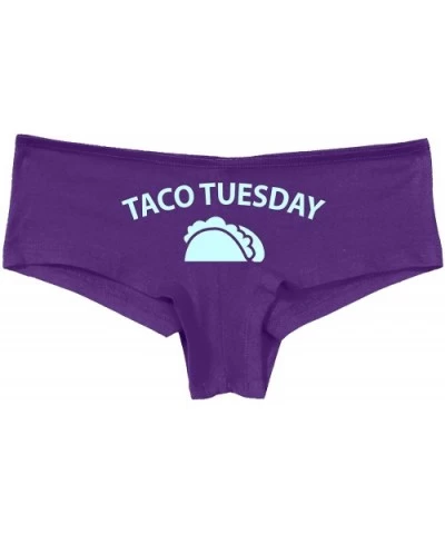 Eat My Taco Tuesday Lick Me Oral Sex Slutty Purple Panties - Baby Blue - C1195H9TRQ6 $22.82 Panties