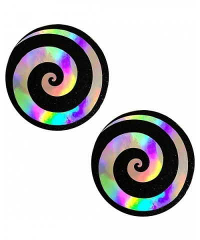 Rave Pasties - Breast Covers for Lingerie Outfits - Spiral (Hologram) - C2188K075KN $18.48 Accessories