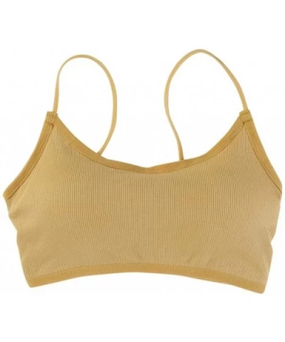 Women Sexy Bra Sexy Lingerie Ribbon Chest Pad Camisole Bras Underwear - Yellow - CC197ZGYCNH $18.32 Bras