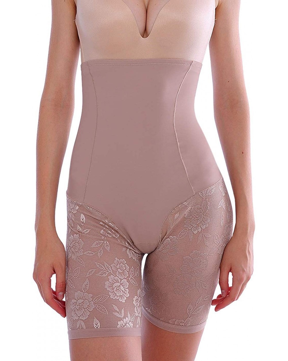 Womens Shapewear Extra Firm Body Suit Shaper w/Adjuestable Hook - Se19632-nude - CY18NKMY8WZ $17.92 Shapewear