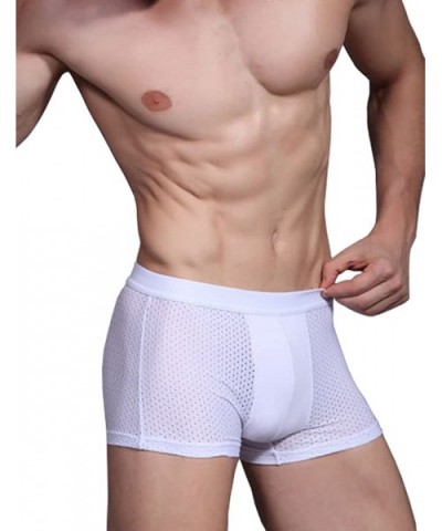 Men's Bamboo Fiber Briefs Underwear- Pack of 3 - Grey_blue_red - CZ11ROSBWZZ $40.22 Briefs