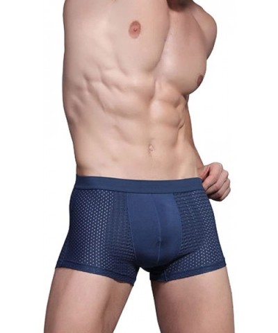 Men's Bamboo Fiber Briefs Underwear- Pack of 3 - Grey_blue_red - CZ11ROSBWZZ $40.22 Briefs