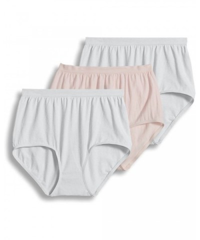 Women's Underwear Comfies Cotton Brief - 3 Pack - White/Shell/White - CS118J8YV43 $43.91 Panties