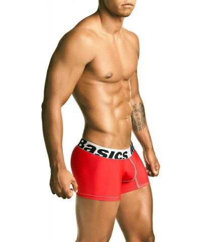 Men's Microfiber Short Boxer - Red - CT11EBI04QJ $41.02 Boxers