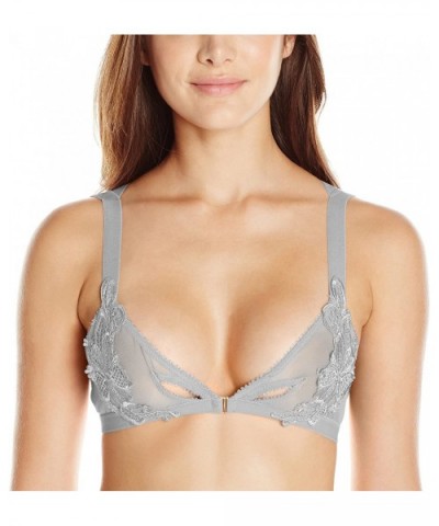 Intimates Women's Erica Mesh and Applique Bralette - Jet Stream - CS12FKUVO5B $42.77 Bras