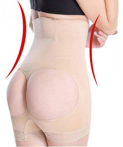 Women's Butt Lifter Shaper Seamless Tummy Control High-Waist Shorts Slimmer Body Shaper Enhancer Panties - Beige - CB18S6Y56Z...