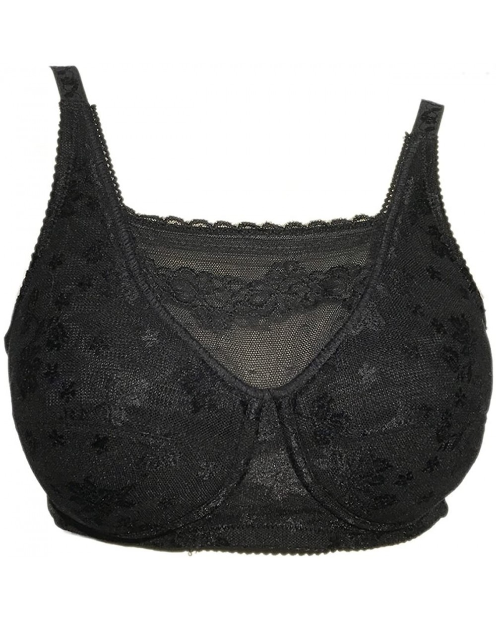 Mastectomy Bra Pocket Bra for Silicone Breastforms 8103 - Black - CJ185GXD06U $33.85 Bras