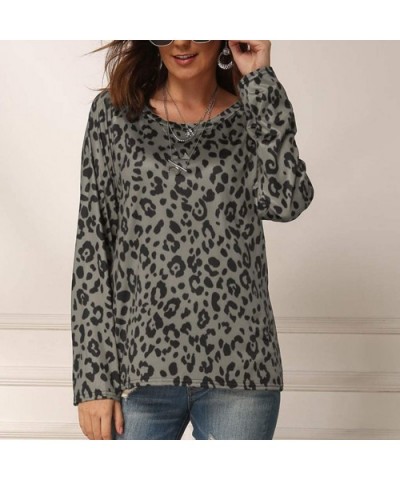 Women's Printed Casual Blouse- Loose Plus Size Solid Color Round Neck T-Shirt Tops - Army Green - C7195XZX5HQ $19.71 Garters ...