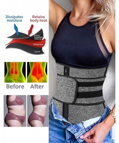 Waist Trainer Belt for Women Breathable Sweat Belt Waist Cincher Trimmer Body Shaper Girdle Fat Burn Belly Slimming Band for ...