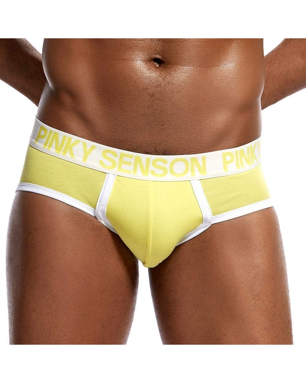 Men's Underwear- Thin Boxers Light Men Shorts Briefs Musical Note Type - B-yellow - CC18KXI2MYI $18.65 Boxer Briefs