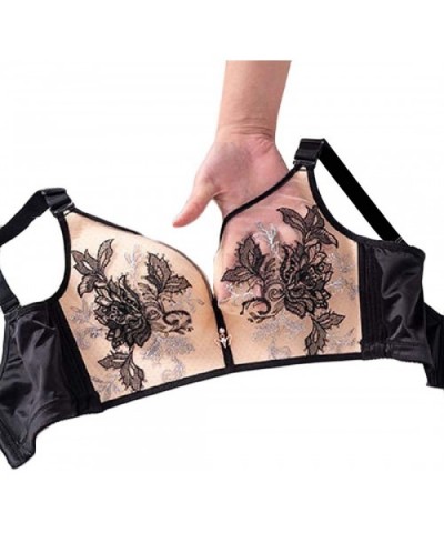 Women's Plus-Size Vest Push Up Wireless Bralette Embroidered Slim Bra - CP19CYCSQ5M $47.49 Bras