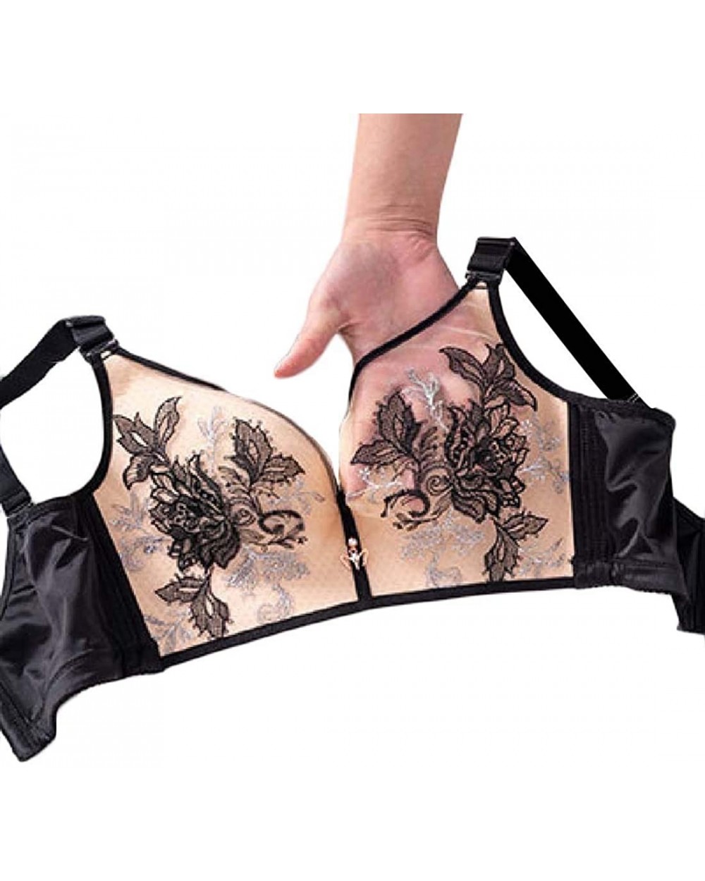 Women's Plus-Size Vest Push Up Wireless Bralette Embroidered Slim Bra - CP19CYCSQ5M $47.49 Bras